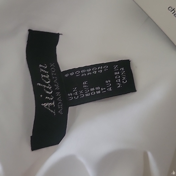 NWT Aidan Mattox Cowl Neck Crystal Straps Satin Gown in Ivory 6 - Picture 8 of 11